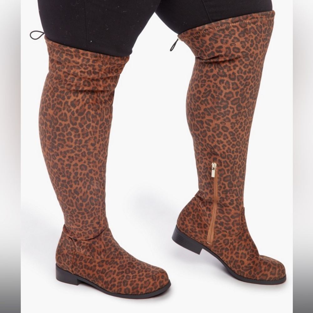 OTK Wide width leopard boot - Picture 5 of 8
